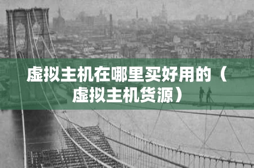 虚拟主机在哪里买好用的（虚拟主机货源）