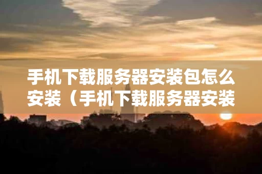 手机下载服务器安装包怎么安装（手机下载服务器安装包怎么安装不了）