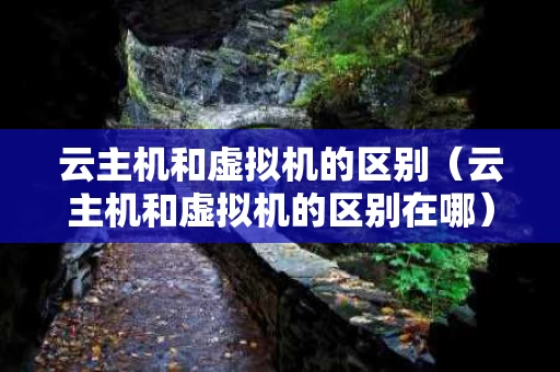 云主机和虚拟机的区别（云主机和虚拟机的区别在哪）