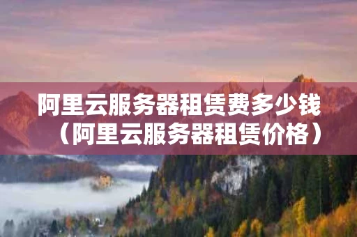 阿里云服务器租赁费多少钱（阿里云服务器租赁价格）