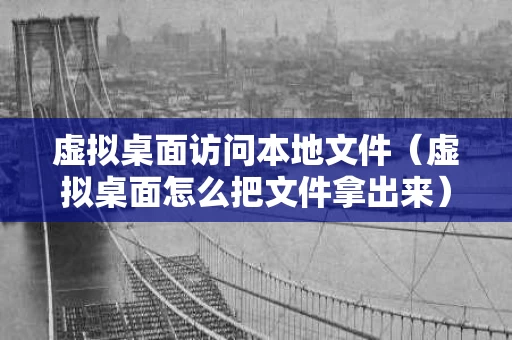 虚拟桌面访问本地文件（虚拟桌面怎么把文件拿出来）
