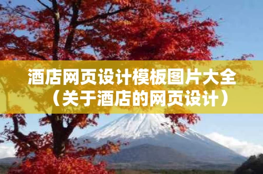 酒店网页设计模板图片大全（关于酒店的网页设计）