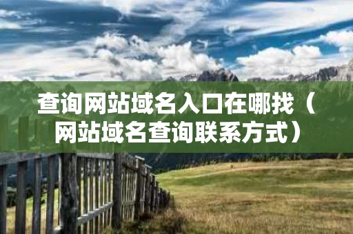 查询网站域名入口在哪找（网站域名查询联系方式）