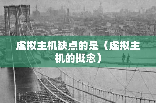 虚拟主机缺点的是（虚拟主机的概念）