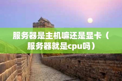 服务器是主机嘛还是显卡（服务器就是cpu吗）