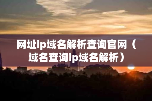 网址ip域名解析查询官网（域名查询ip域名解析）