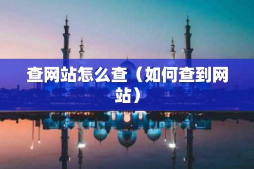 查网站怎么查（如何查到网站）