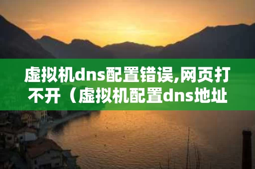 虚拟机dns配置错误,网页打不开（虚拟机配置dns地址）