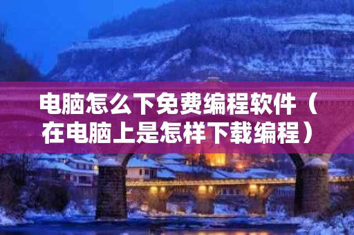 电脑怎么下免费编程软件（在电脑上是怎样下载编程）