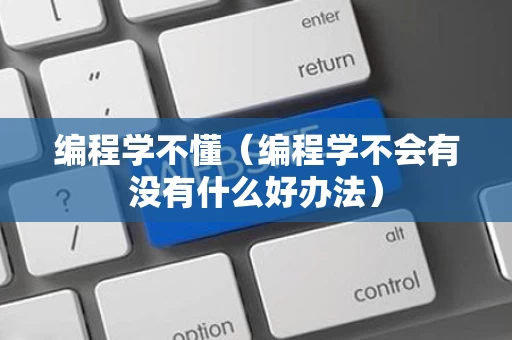 编程学不懂（编程学不会有没有什么好办法）
