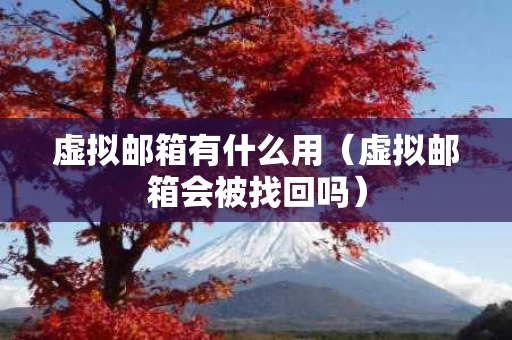 虚拟邮箱有什么用（虚拟邮箱会被找回吗）