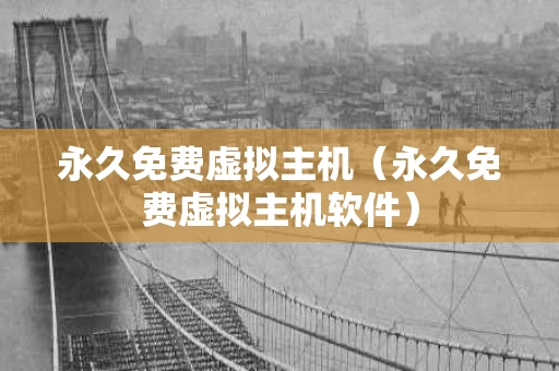 永久免费虚拟主机（永久免费虚拟主机软件）