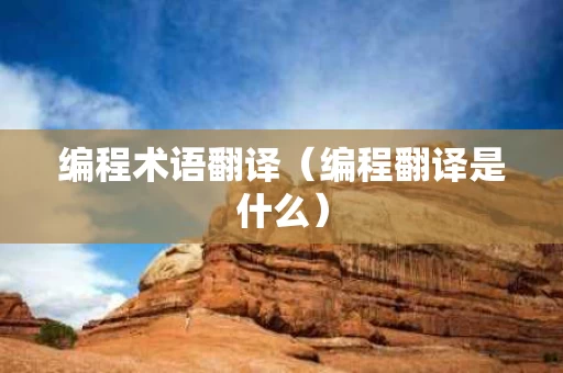 编程术语翻译（编程翻译是什么）