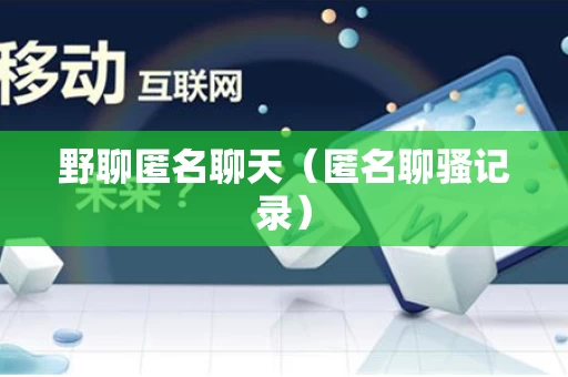野聊匿名聊天（匿名聊骚记录）