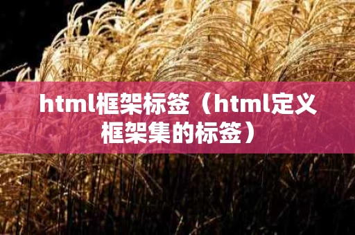 html框架标签（html定义框架集的标签）