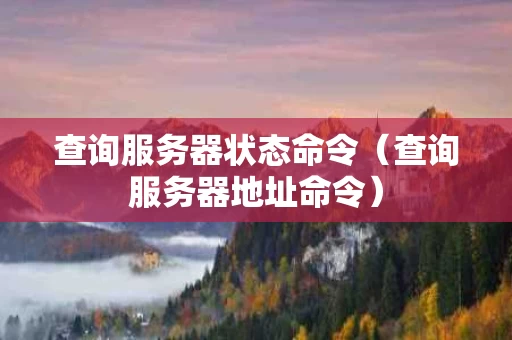 查询服务器状态命令（查询服务器地址命令）