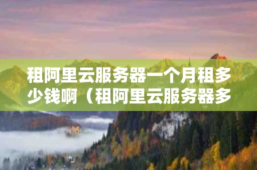 租阿里云服务器一个月租多少钱啊（租阿里云服务器多少钱一年）