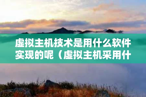 虚拟主机技术是用什么软件实现的呢（虚拟主机采用什么技术）