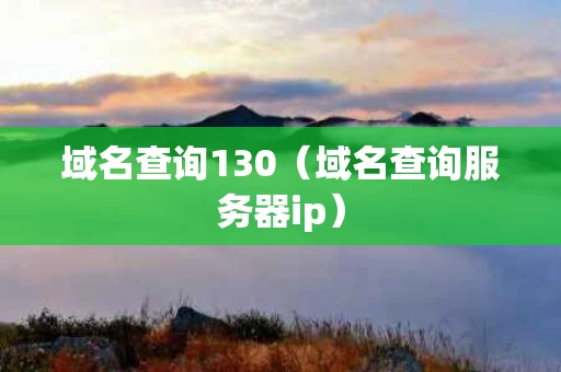 域名查询130（域名查询服务器ip）