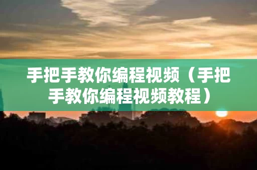 手把手教你编程视频（手把手教你编程视频教程）
