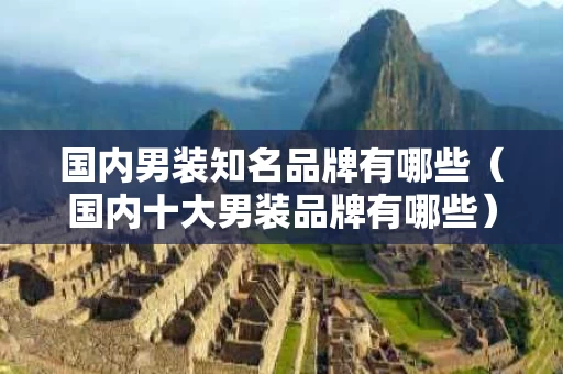 国内男装知名品牌有哪些（国内十大男装品牌有哪些）