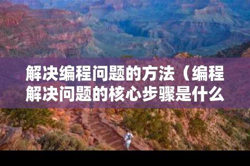 解决编程问题的方法（编程解决问题的核心步骤是什么）