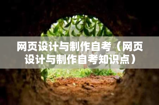 网页设计与制作自考（网页设计与制作自考知识点）