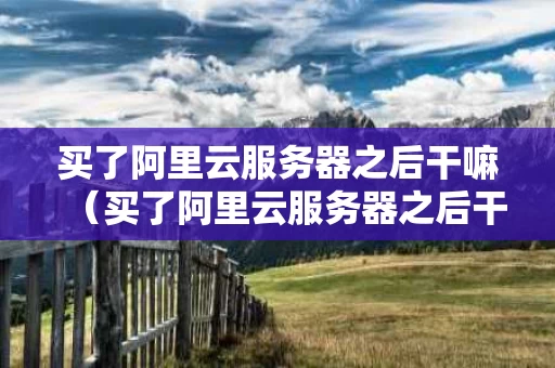 买了阿里云服务器之后干嘛（买了阿里云服务器之后干嘛用）