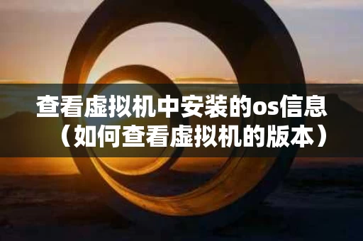 查看虚拟机中安装的os信息（如何查看虚拟机的版本）