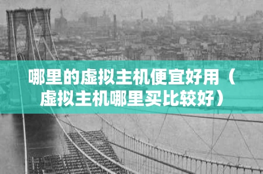 哪里的虚拟主机便宜好用（虚拟主机哪里买比较好）