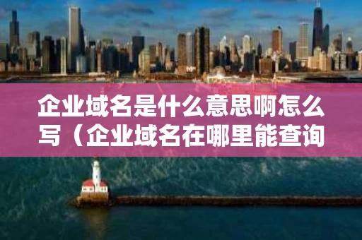 企业域名是什么意思啊怎么写（企业域名在哪里能查询）