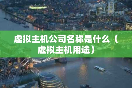 虚拟主机公司名称是什么（虚拟主机用途）
