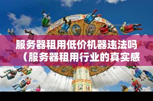 服务器租用低价机器违法吗（服务器租用行业的真实感受）