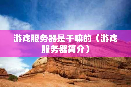 游戏服务器是干嘛的（游戏服务器简介）