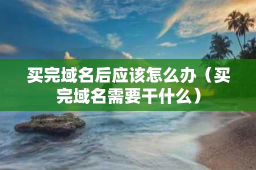 买完域名后应该怎么办（买完域名需要干什么）