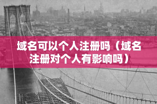 域名可以个人注册吗（域名注册对个人有影响吗）
