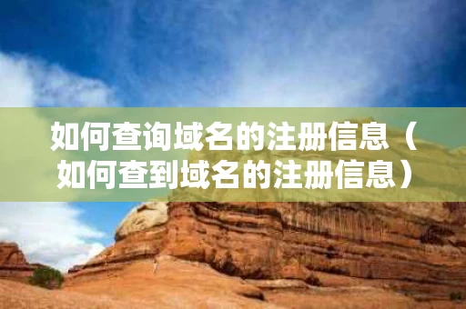 如何查询域名的注册信息（如何查到域名的注册信息）