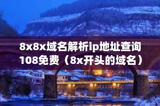 8x8x域名解析ip地址查询108免费（8x开头的域名）