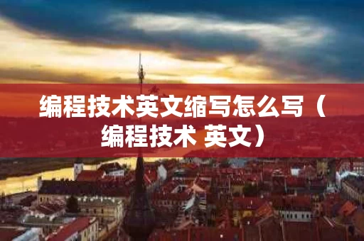 编程技术英文缩写怎么写（编程技术 英文）