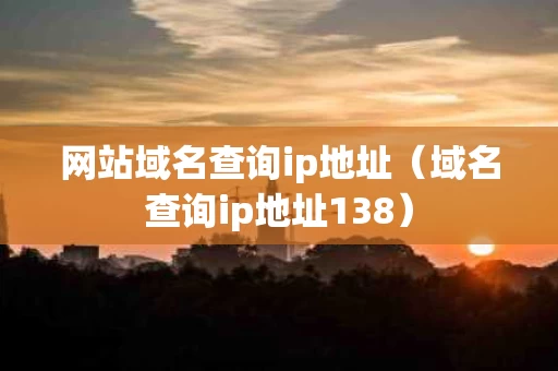 网站域名查询ip地址（域名查询ip地址138）