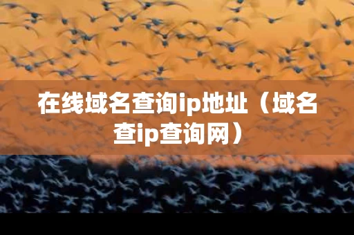 在线域名查询ip地址（域名查ip查询网）