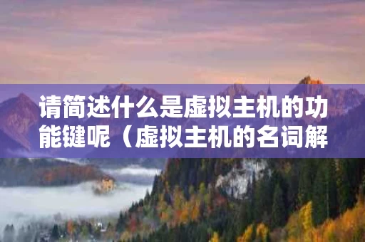 请简述什么是虚拟主机的功能键呢（虚拟主机的名词解释）
