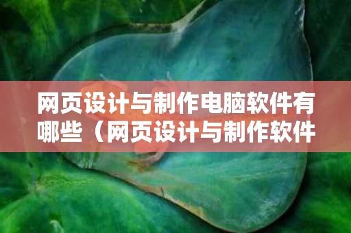 网页设计与制作电脑软件有哪些（网页设计与制作软件下载）