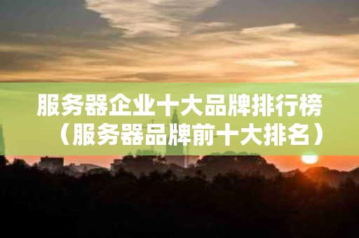 服务器企业十大品牌排行榜（服务器品牌前十大排名）