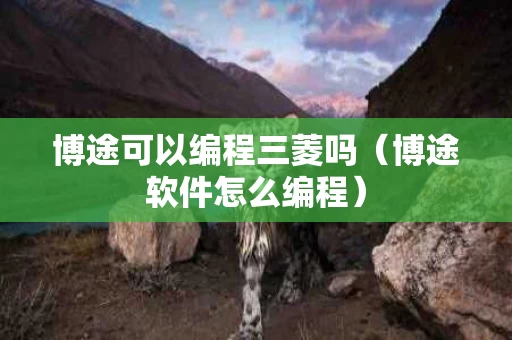 博途可以编程三菱吗（博途软件怎么编程）