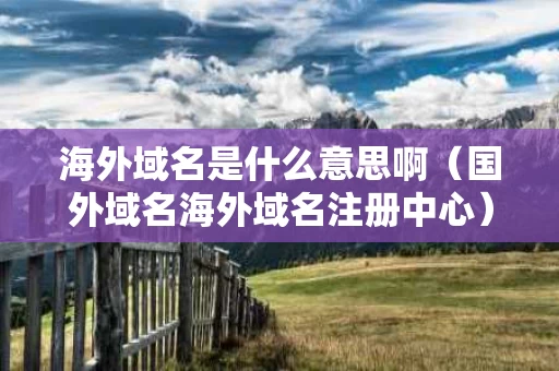海外域名是什么意思啊（国外域名海外域名注册中心）