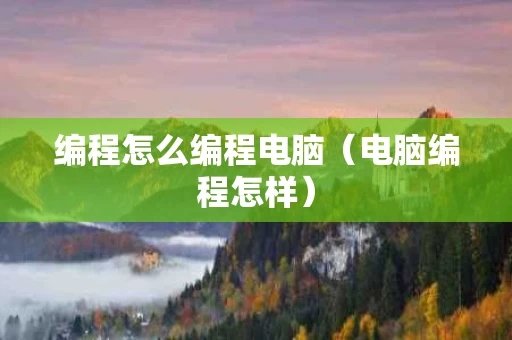 编程怎么编程电脑（电脑编程怎样）