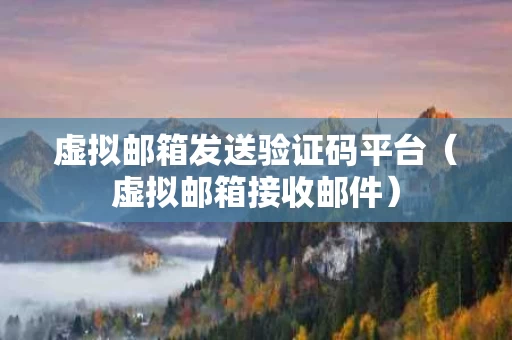 虚拟邮箱发送验证码平台（虚拟邮箱接收邮件）
