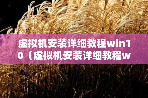 虚拟机安装详细教程win10（虚拟机安装详细教程winserver2012）