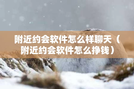 附近约会软件怎么样聊天（附近约会软件怎么挣钱）